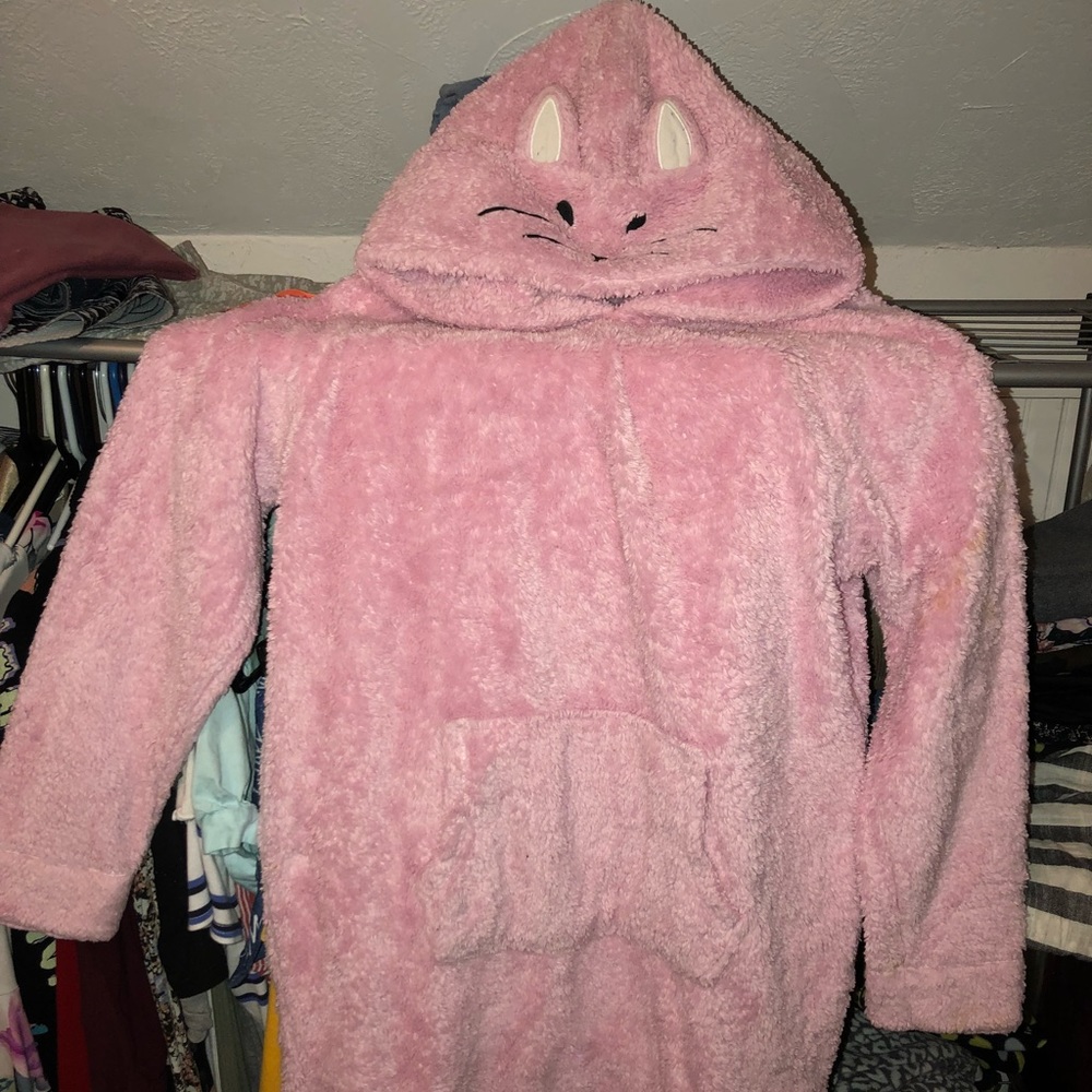 Fuzzy bunny nightgown hoodie